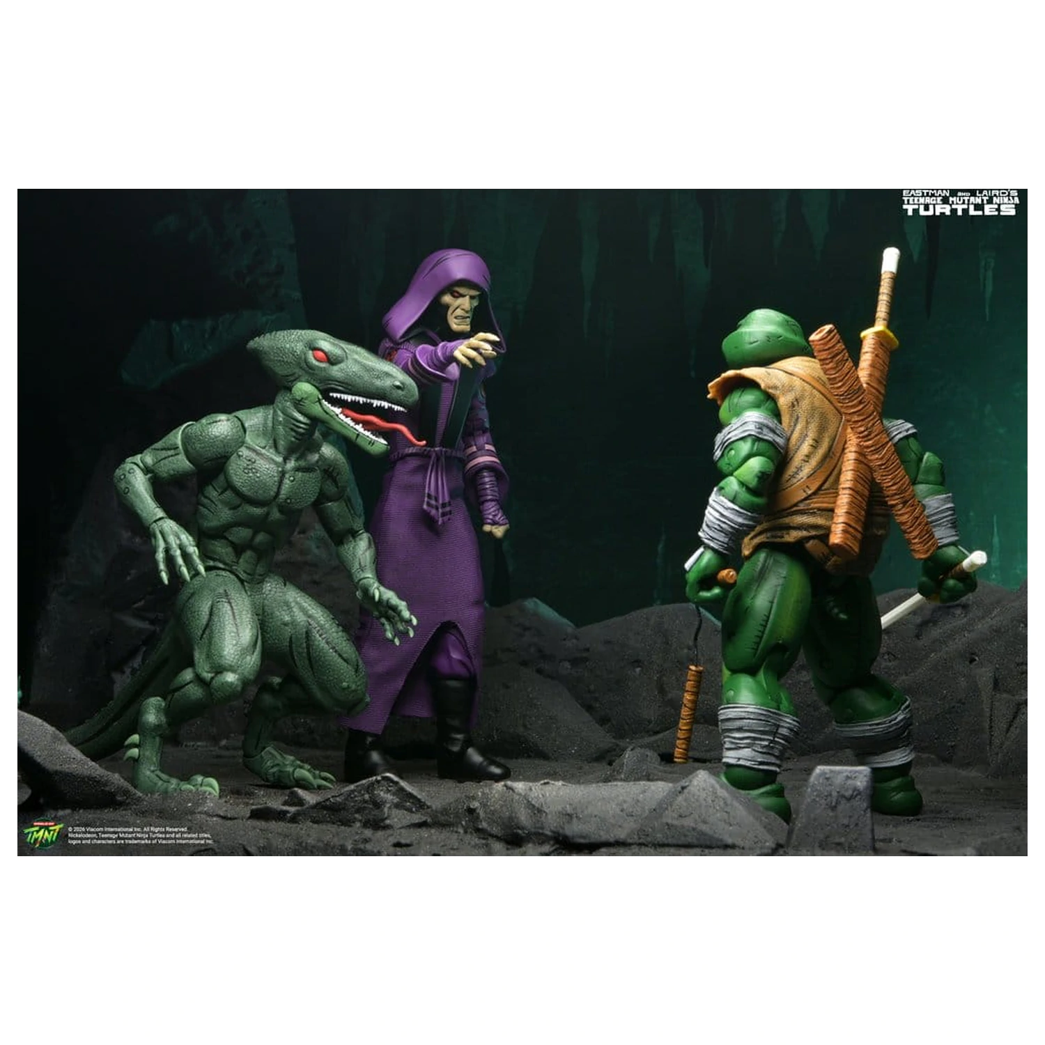 Teenage Mutant Ninja Turtles (Mirage Comics) Figurina de acțiune Pachet dublu Daimyo Orkai & Raptor 18 cm poza produsului