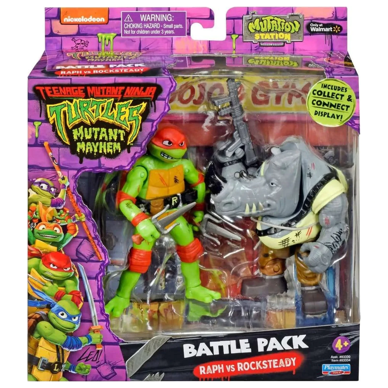 Teenage Mutant Ninja Turtles: Mutant Mayhem Battle Pack Figurine de actiune Raphael vs. Rocksteady 11 cm poza produsului