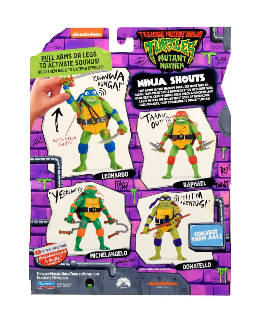 Teenage Mutant Ninja Turtles: Mutant Mayhem Ninja Shouts Action Figure Leonardo 14 cm poza produsului
