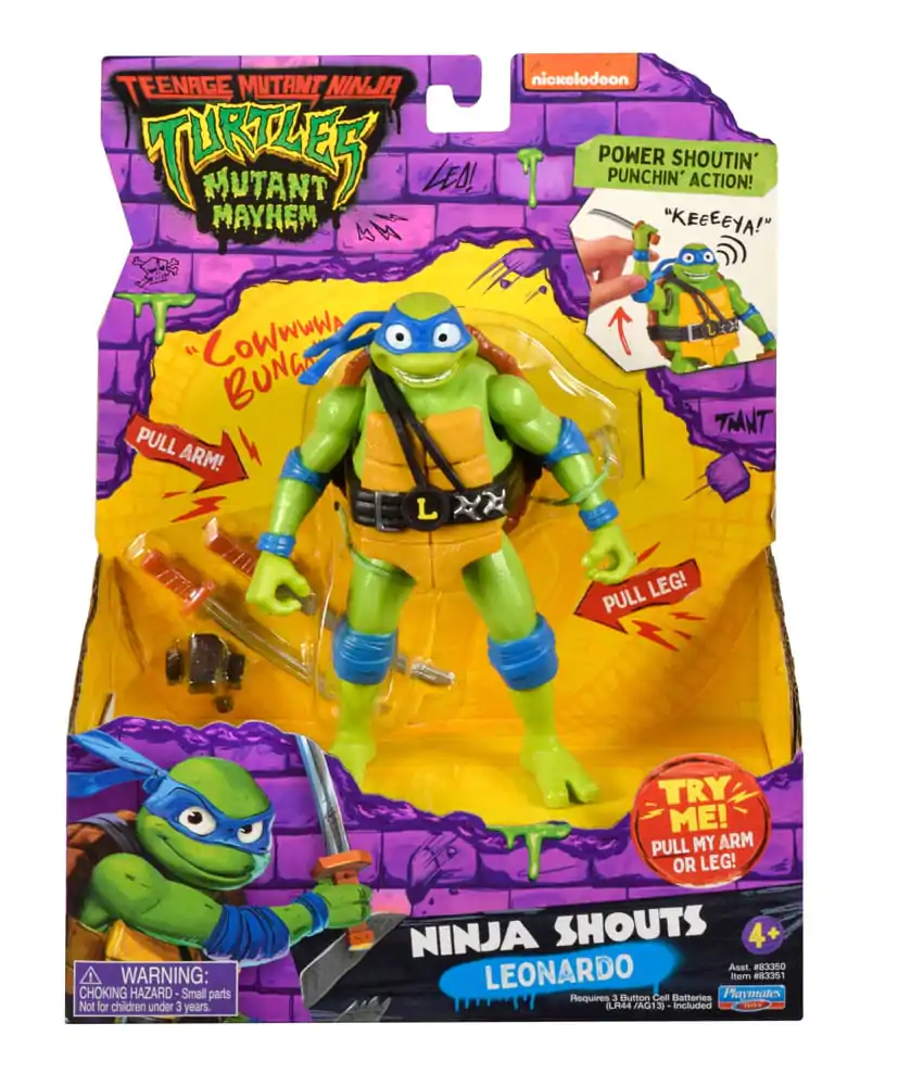 Teenage Mutant Ninja Turtles: Mutant Mayhem Ninja Shouts Action Figure Leonardo 14 cm poza produsului