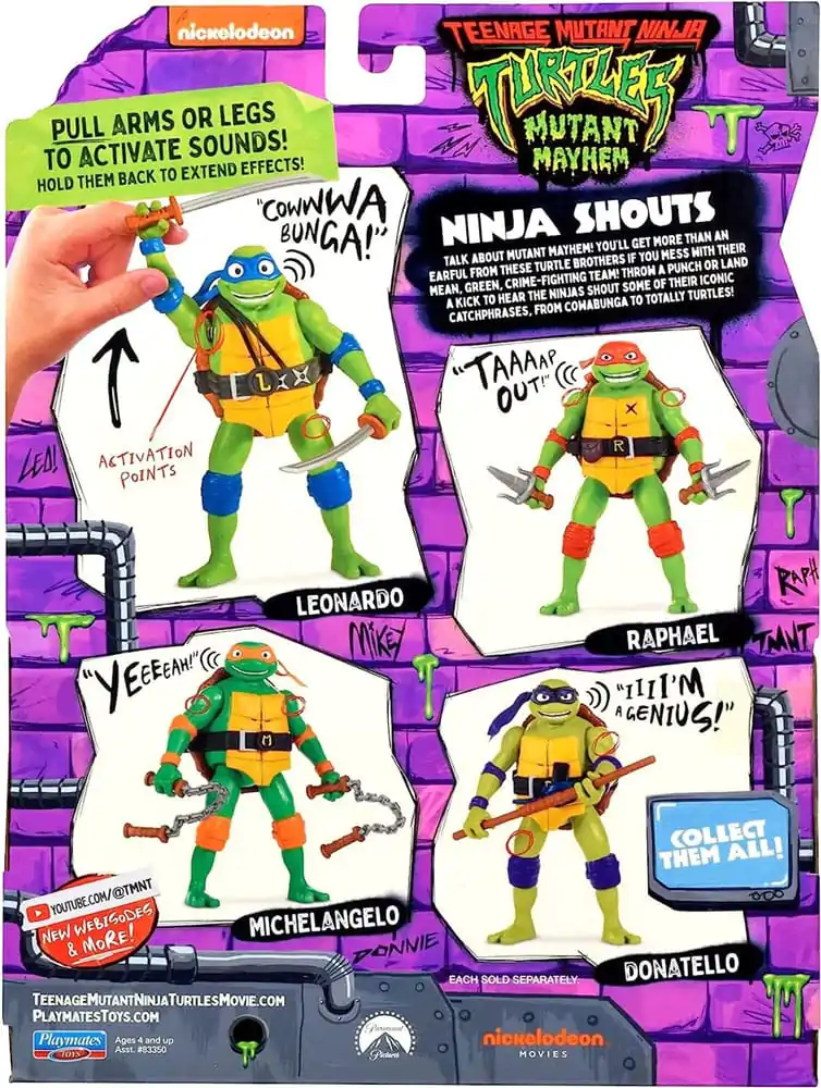 Teenage Mutant Ninja Turtles: Mutant Mayhem Ninja Shouts figurina de actiune Donatello 14 cm poza produsului