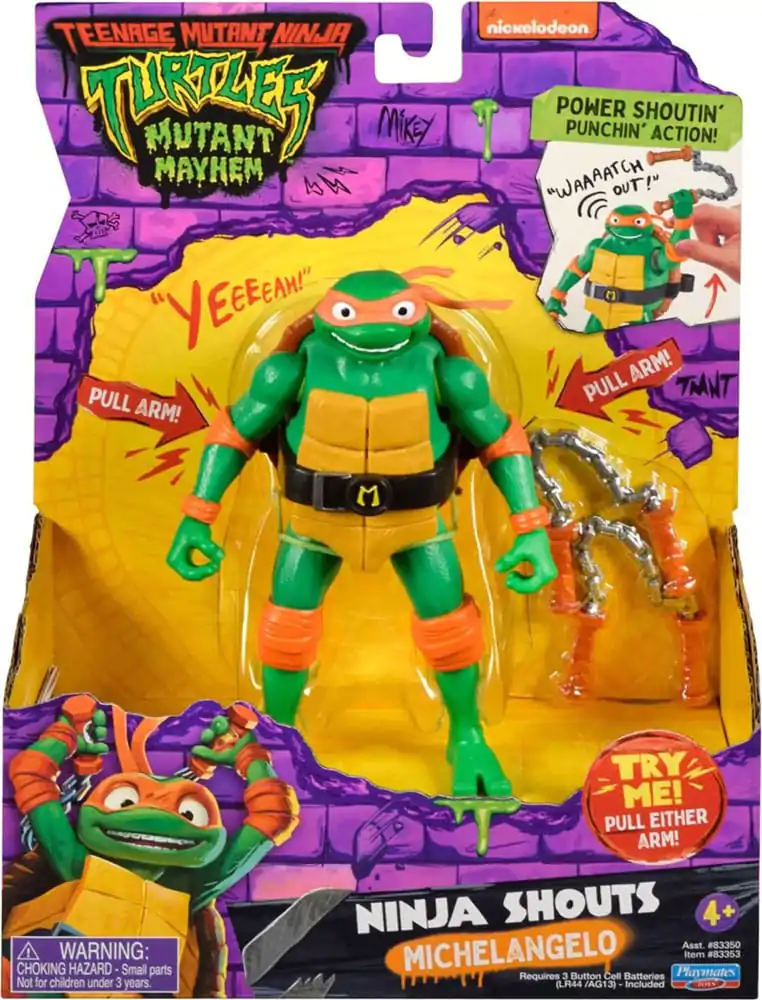 Teenage Mutant Ninja Turtles: Mutant Mayhem Ninja Shouts figurina de actiune Michelangelo 14 cm poza produsului