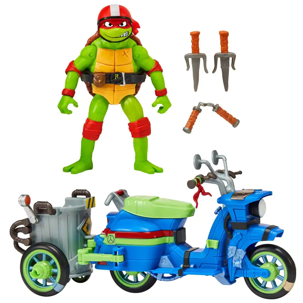 Teenage Mutant Ninja Turtles: Mutant Mayhem figurina de actiune Raphael si Scuter cu atas 11 cm poza produsului