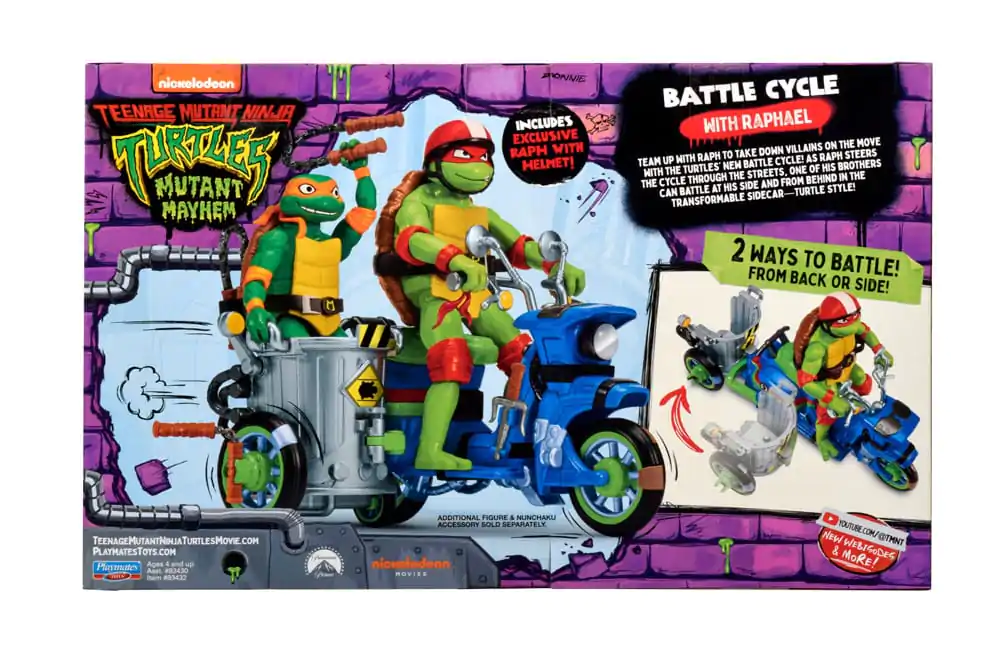 Teenage Mutant Ninja Turtles: Mutant Mayhem figurina de actiune Raphael si Scuter cu atas 11 cm poza produsului
