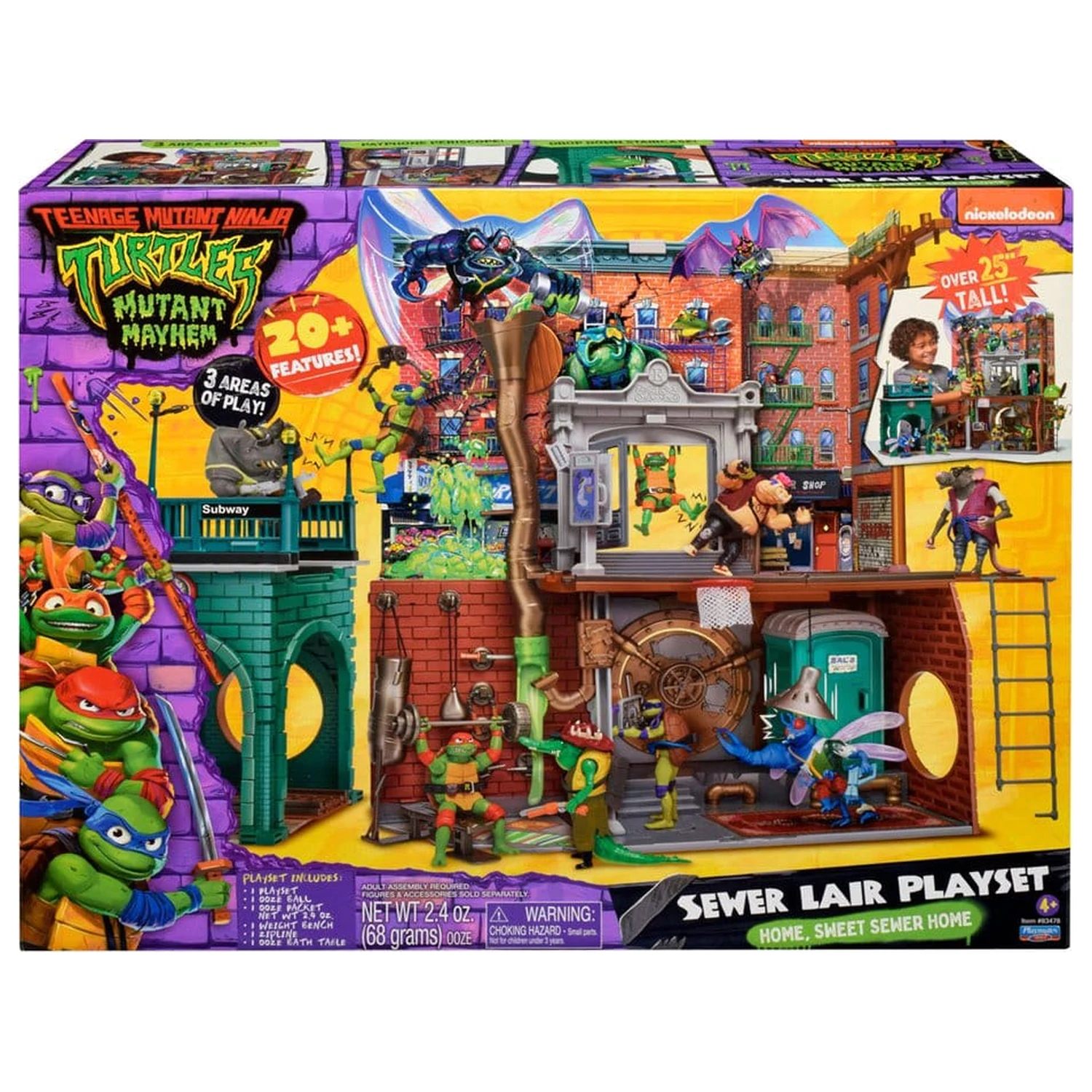 Teenage Mutant Ninja Turtles: Mutant Mayhem Playset Baza de canalizare Lair Versiune noua poza produsului