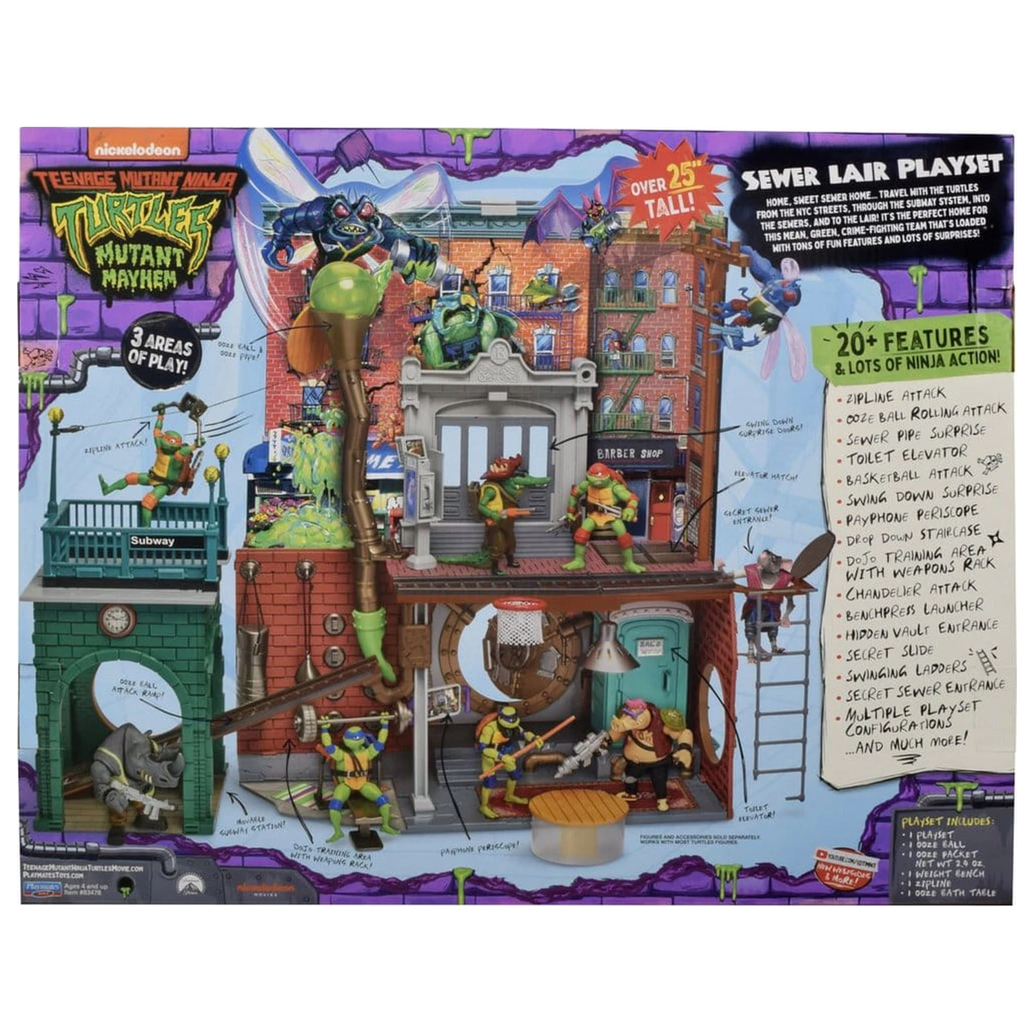Teenage Mutant Ninja Turtles: Mutant Mayhem Playset Baza de canalizare Lair Versiune noua poza produsului