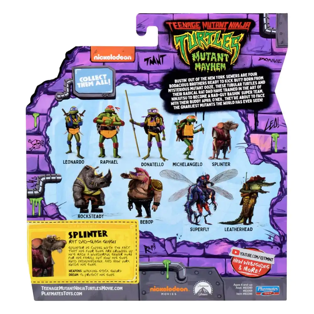 Teenage Mutant Ninja Turtles: Mutant Mayhem Figurină Acțiune Splinter 10 cm poza produsului
