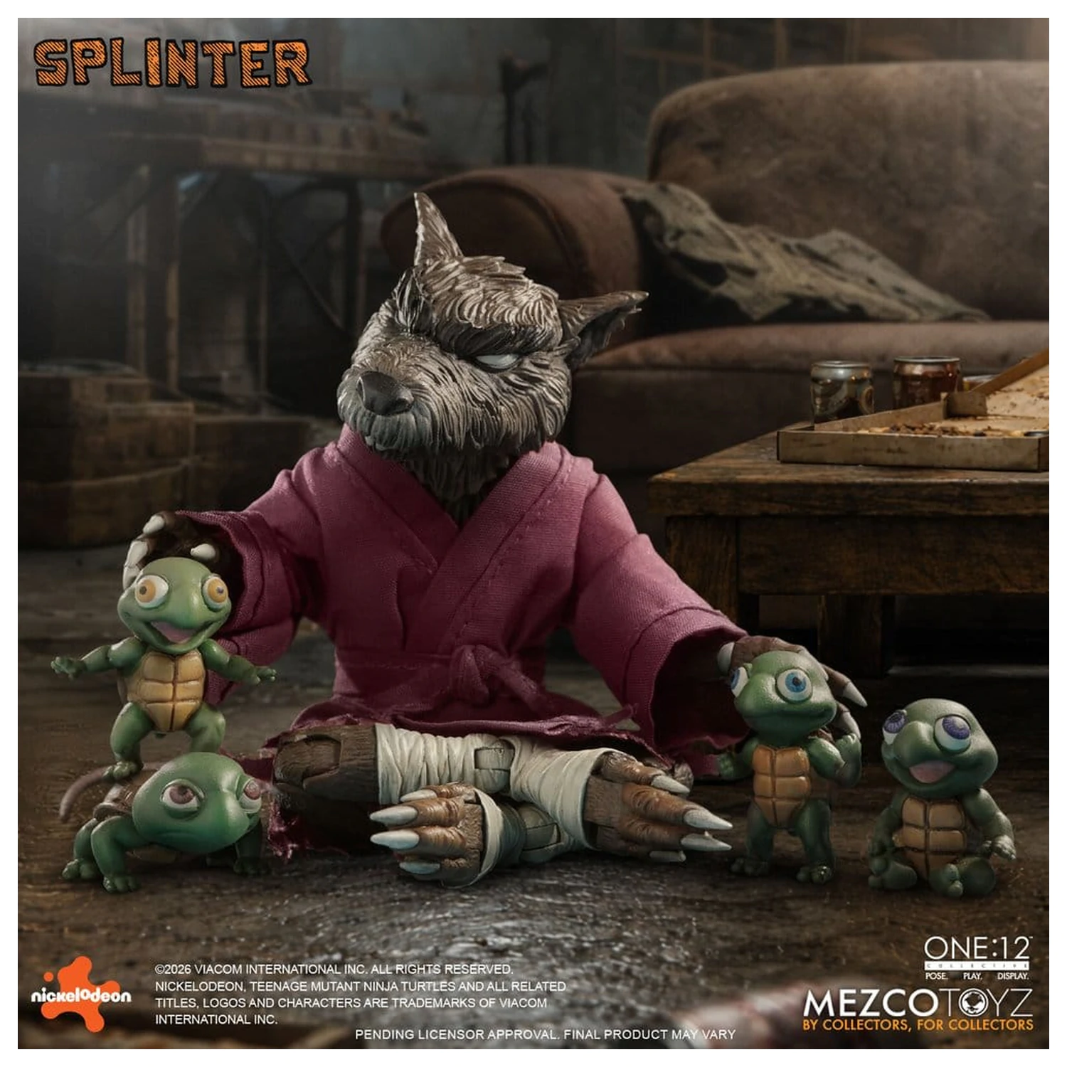 Teenage Mutant Ninja Turtles One:12 Collective Figurina de actiune 1/12 Splinter 17 cm poza produsului