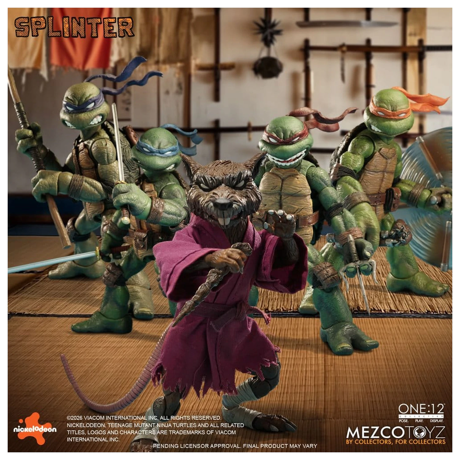 Teenage Mutant Ninja Turtles One:12 Collective Figurina de actiune 1/12 Splinter 17 cm poza produsului