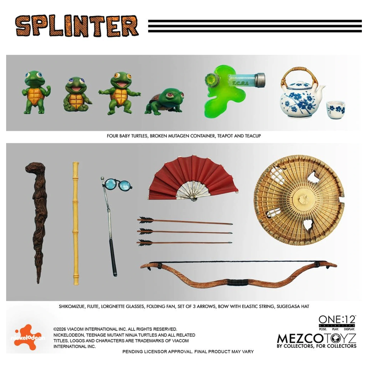 Teenage Mutant Ninja Turtles One:12 Collective Figurina de actiune 1/12 Splinter 17 cm poza produsului