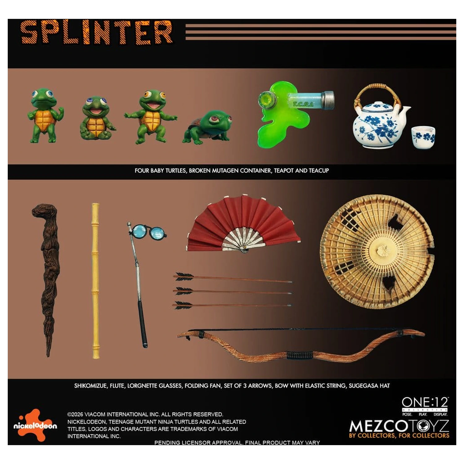 Teenage Mutant Ninja Turtles One:12 Collective Figurina de actiune 1/12 Splinter 17 cm poza produsului