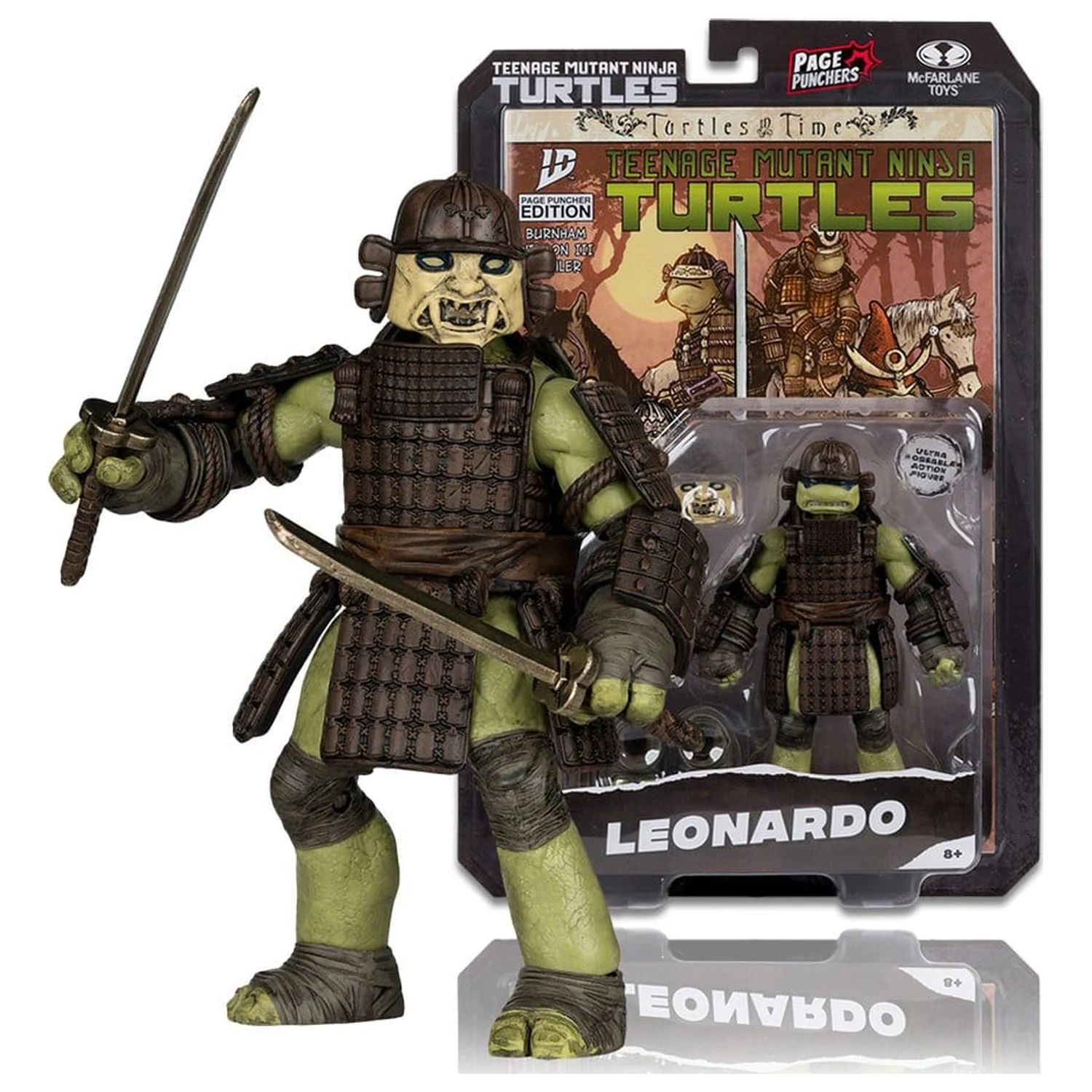 Teenage Mutant Ninja Turtles Page Punchers figurina de actiune Leonardo (Turtles in Time) 13 cm poza produsului