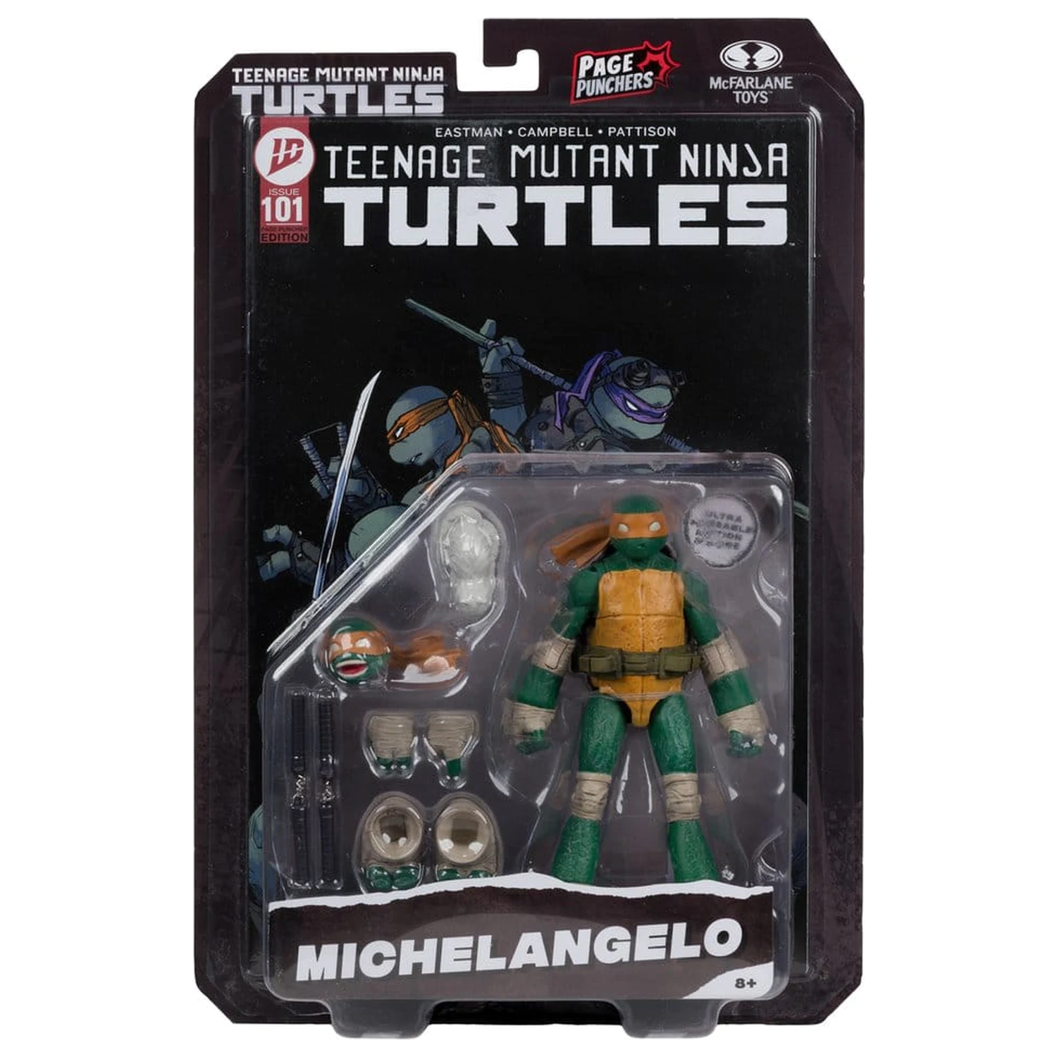 Teenage Mutant Ninja Turtles Page Punchers figurina de actiune Michelangelo 13 cm poza produsului