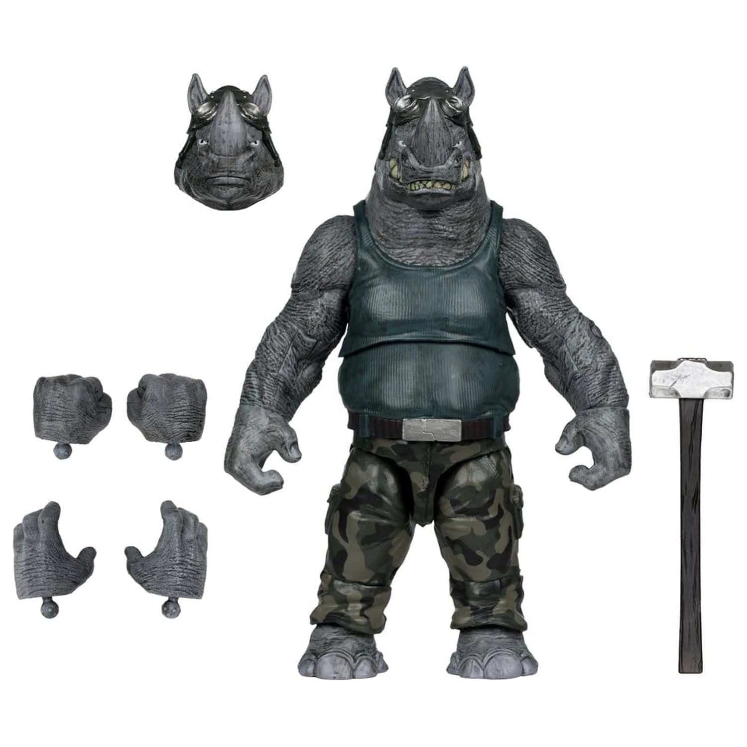Teenage Mutant Ninja Turtles Page Punchers figurina de actiune Rocksteady 17 cm poza produsului