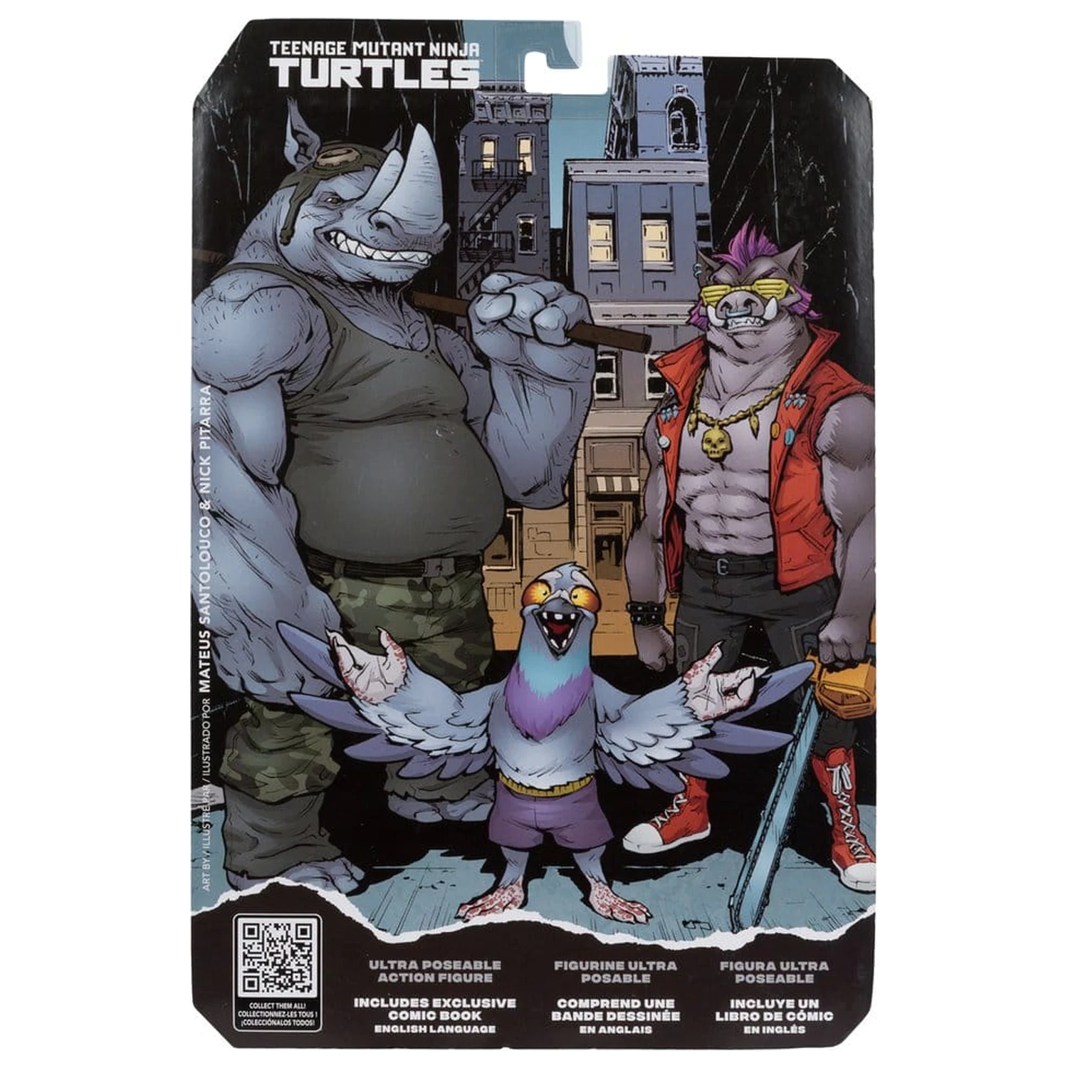 Teenage Mutant Ninja Turtles Page Punchers figurina de actiune Rocksteady 17 cm poza produsului