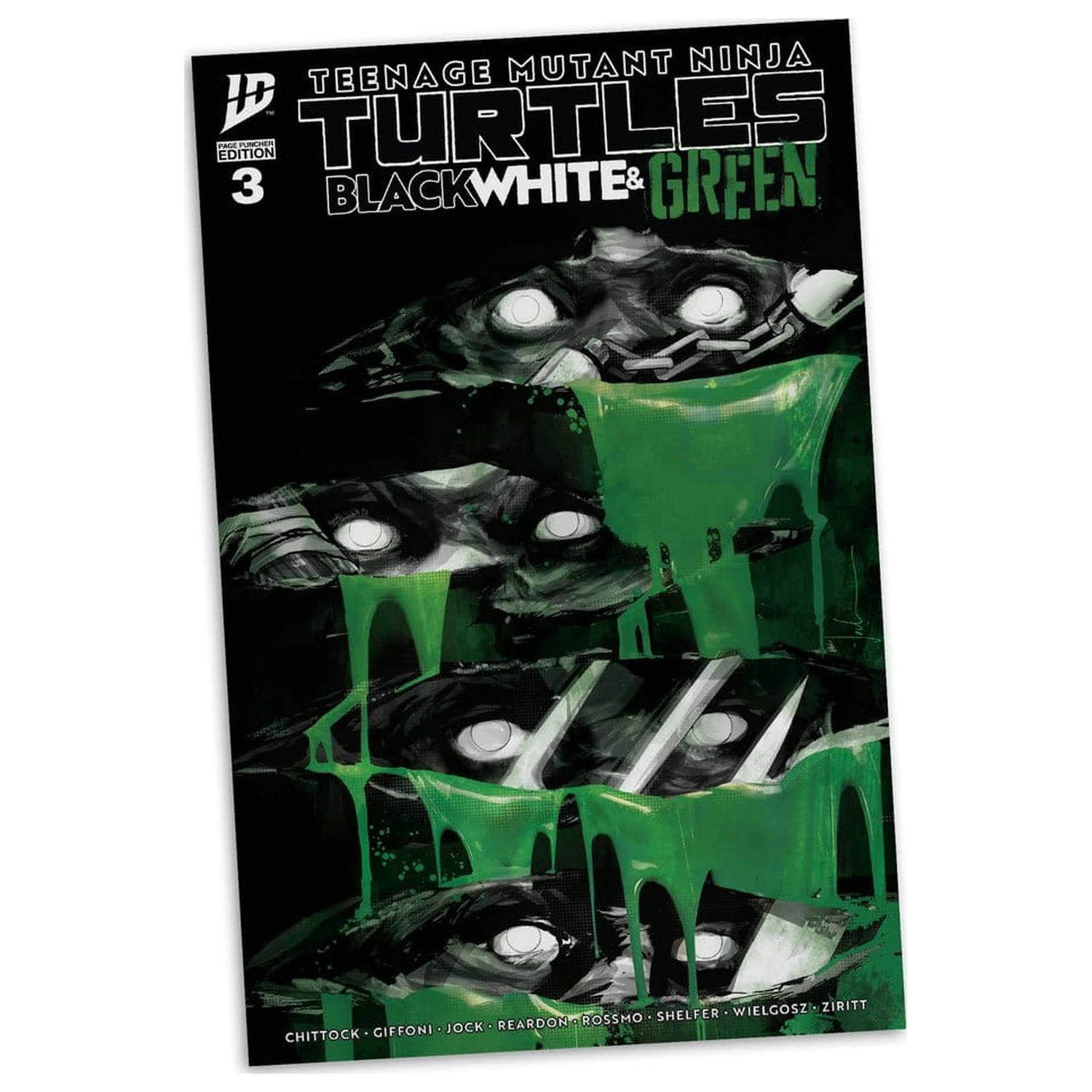 Teenage Mutant Ninja Turtles Page Punchers Figurina de actiune (Negru Alb si Verde) (Red Platinum Edition) 13 cm poza produsului