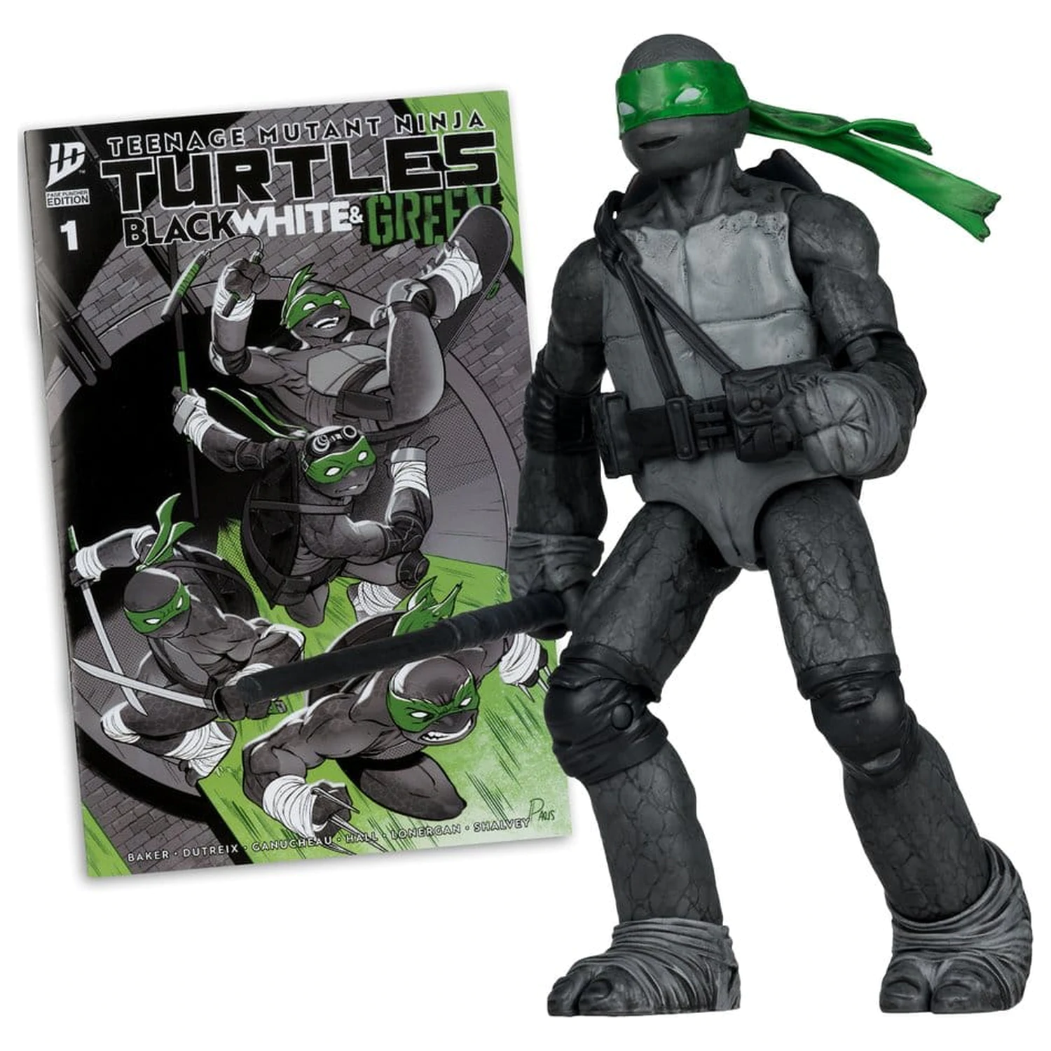 Teenage Mutant Ninja Turtles Page Punchers Action Figure Donatello (Black White & Green ) (Red Platinum Edition) 13 cm poza produsului