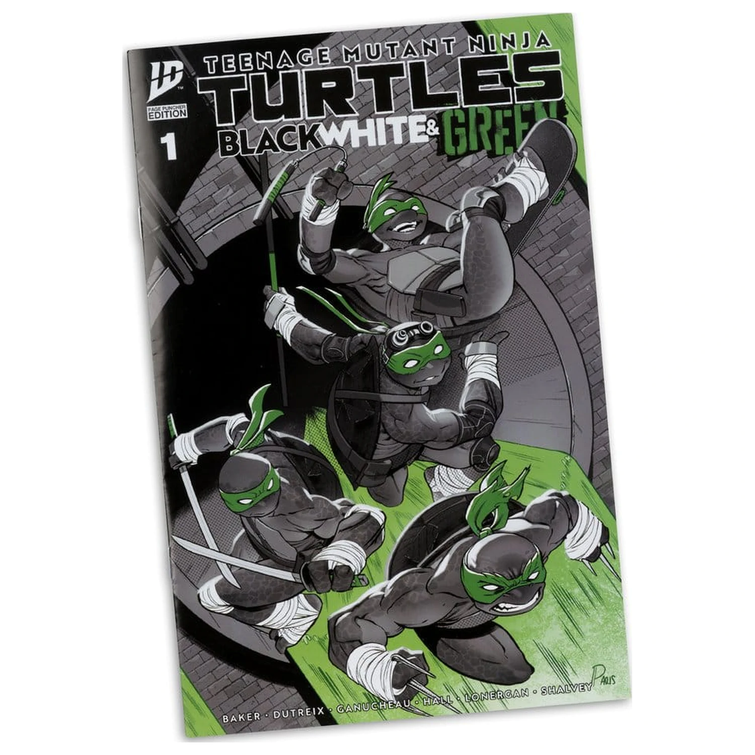 Teenage Mutant Ninja Turtles Page Punchers Action Figure Donatello (Black White & Green ) (Red Platinum Edition) 13 cm poza produsului