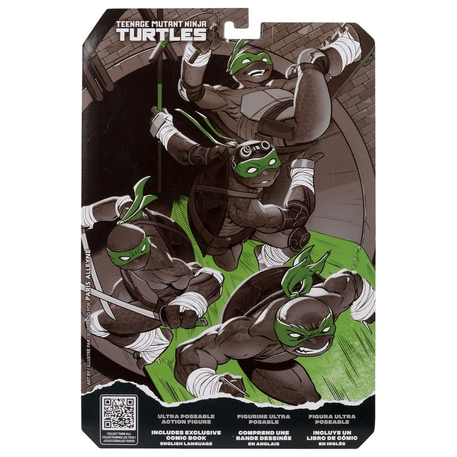 Teenage Mutant Ninja Turtles Page Punchers Action Figure Donatello (Black White & Green ) (Red Platinum Edition) 13 cm poza produsului