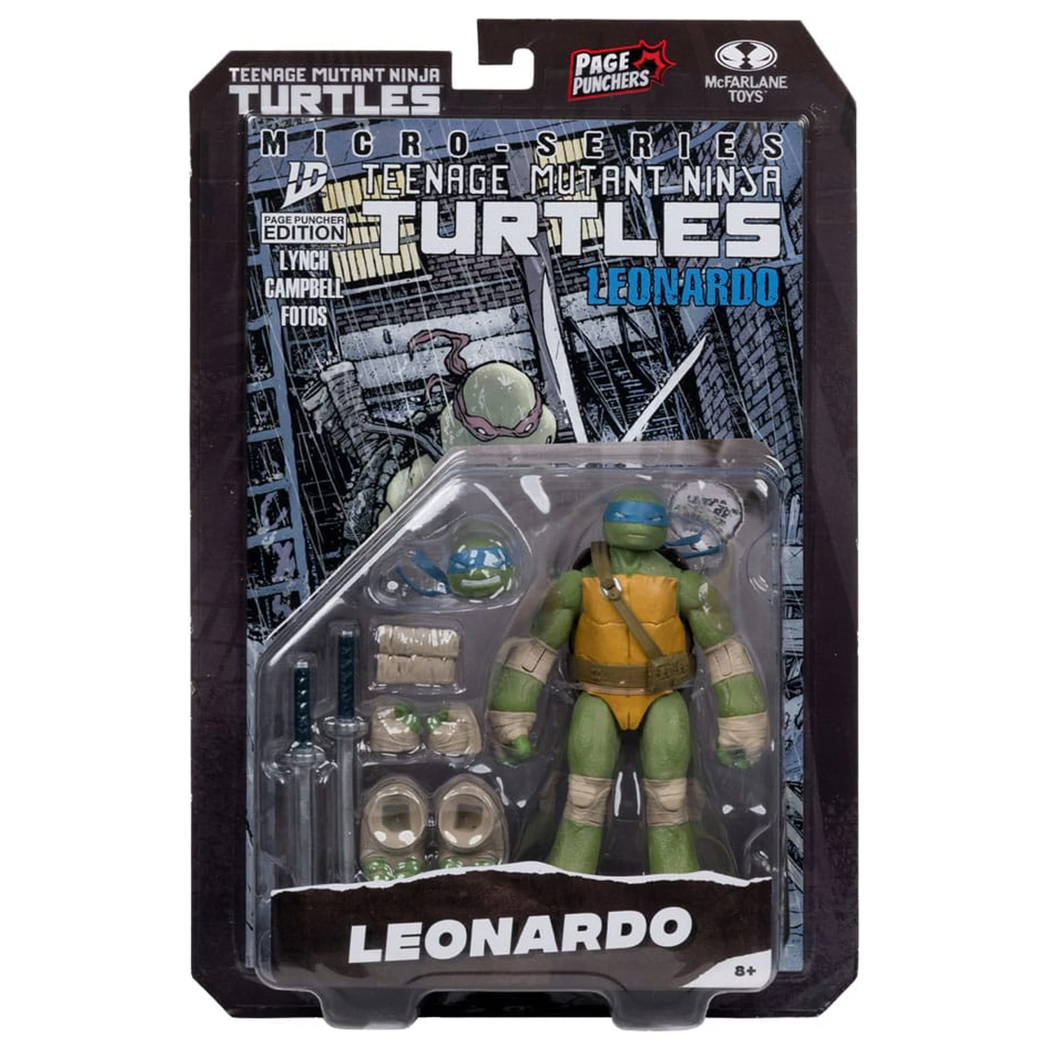 Teenage Mutant Ninja Turtles Page Punchers figurina de actiune Leonardo 13 cm poza produsului