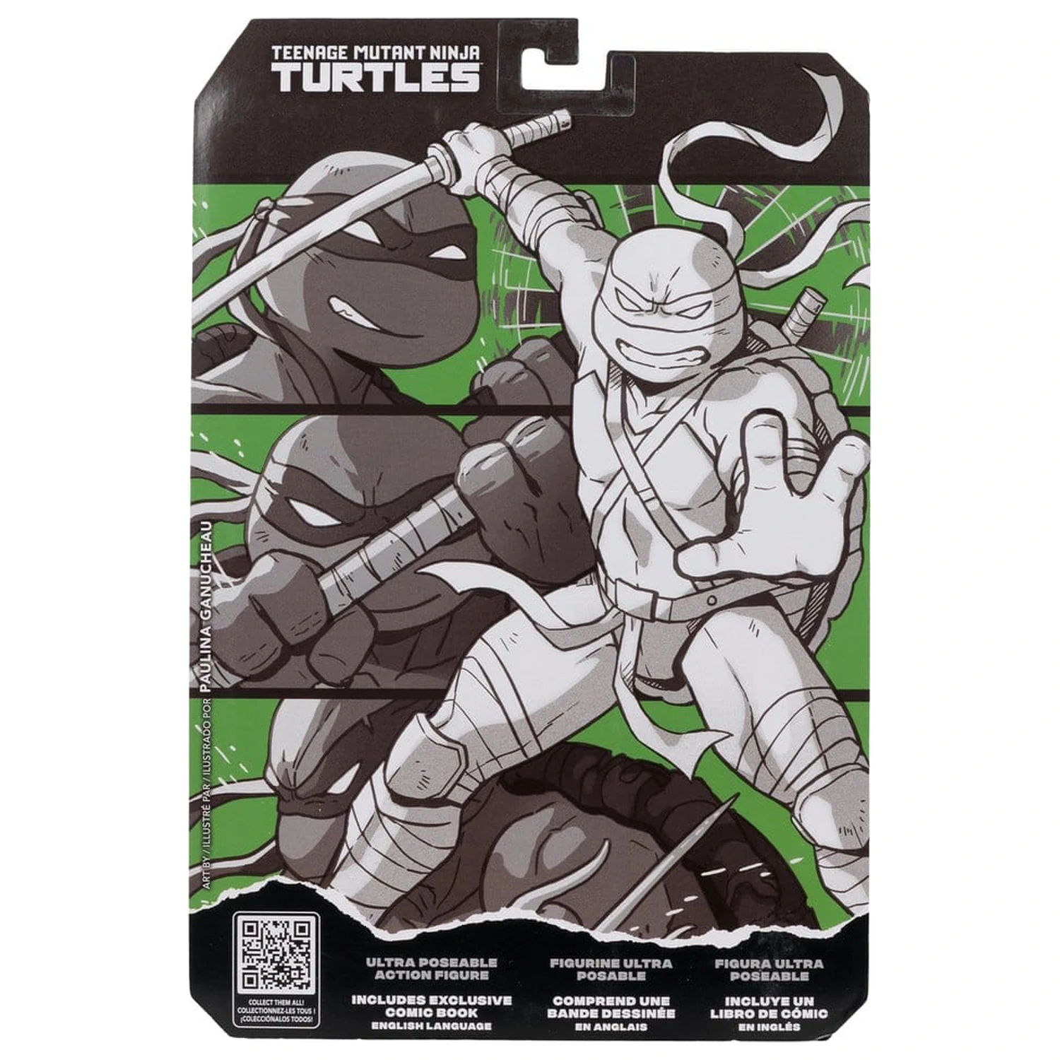 Teenage Mutant Ninja Turtles Page Punchers figurina de acțiune Leonardo (Negru Alb & Verde) (Red Platinum Edition) 13 cm poza produsului