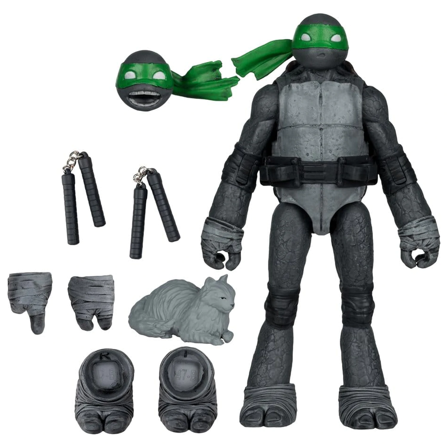 Teenage Mutant Ninja Turtles Page Punchers figurina de actiune Michelangelo (Black White & Green) (Red Platinum Edition) 13 cm poza produsului