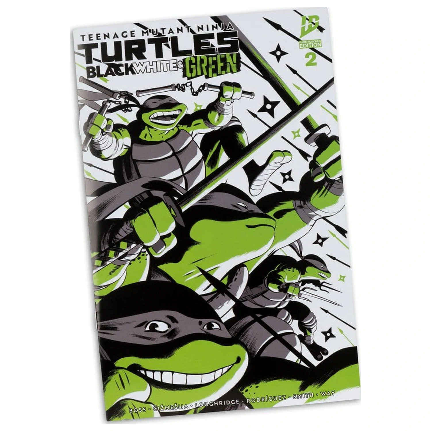 Teenage Mutant Ninja Turtles Page Punchers figurina de actiune Michelangelo (Black White & Green) (Red Platinum Edition) 13 cm poza produsului