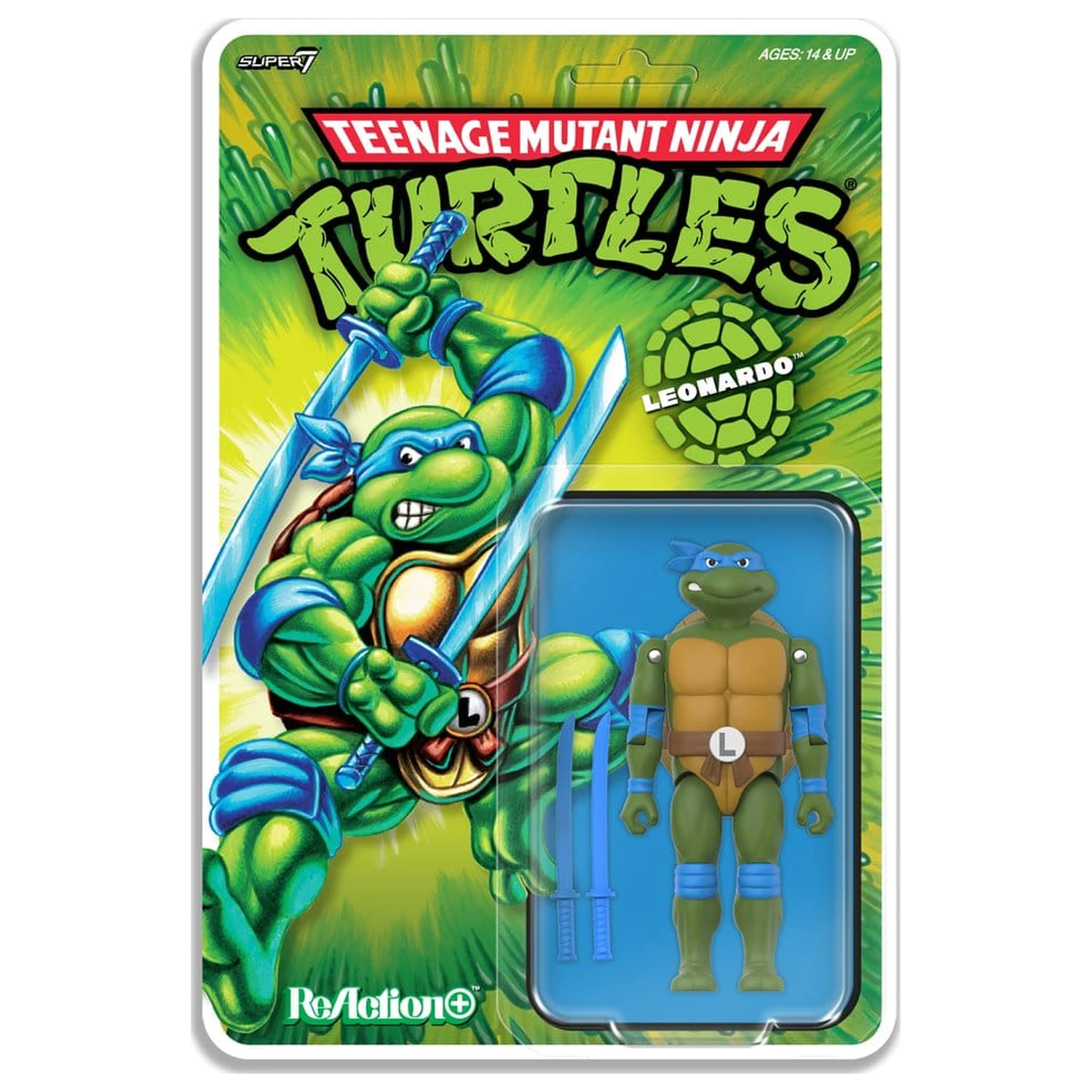 Teenage Mutant Ninja Turtles ReAction+ Figurina de actiune Wave 02 Leonardo poza produsului