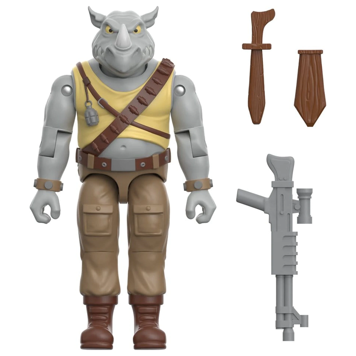 Teenage Mutant Ninja Turtles ReAction+ Figurina de actiune Wave 02 Rocksteady poza produsului