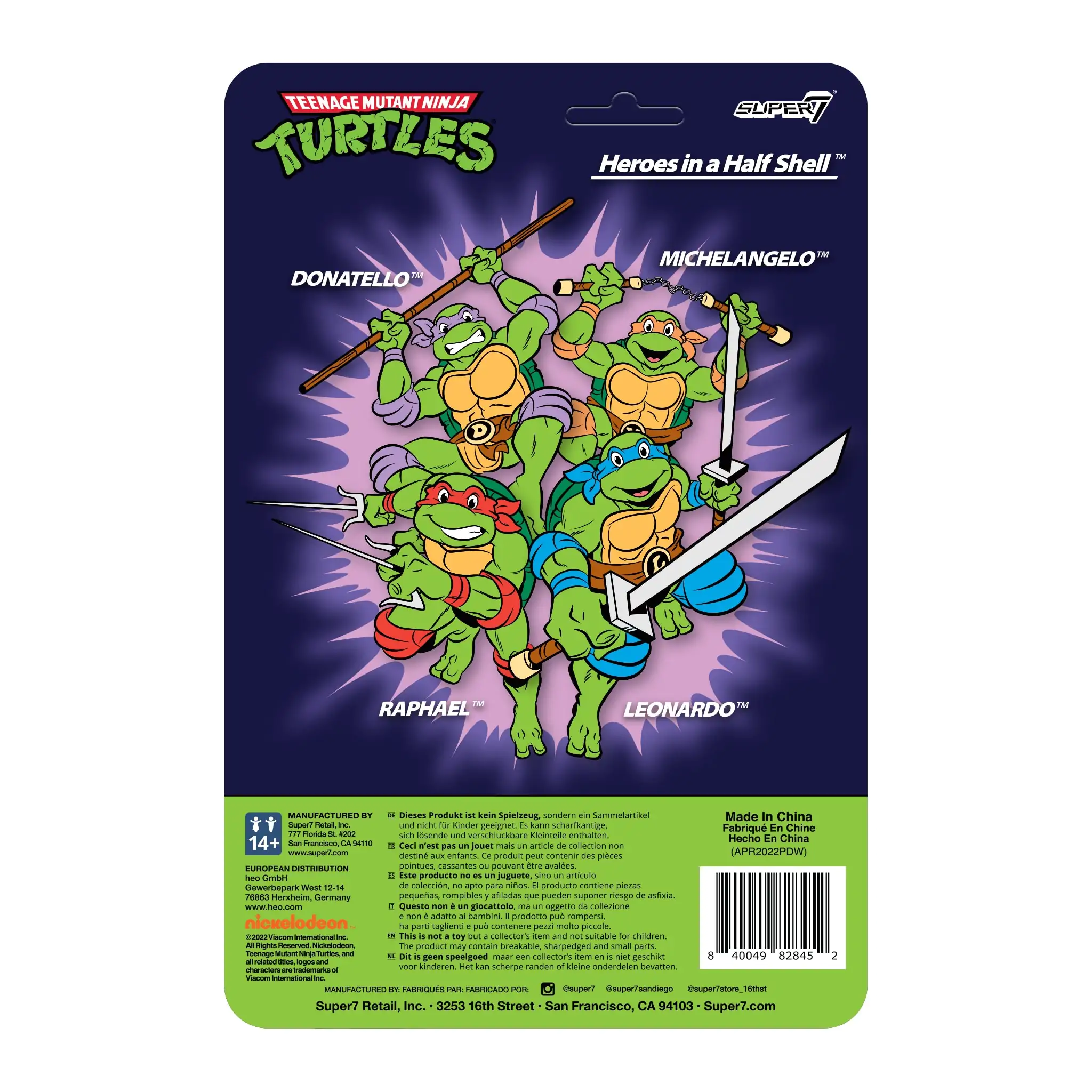 Teenage Mutant Ninja Turtles ReAction figurină de acțiune Donatello 10 cm poza produsului