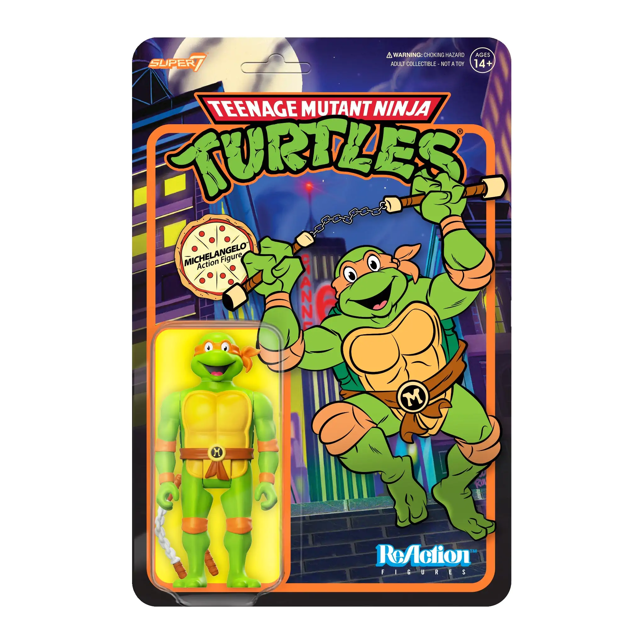 Teenage Mutant Ninja Turtles ReAction Figurina de acțiune Michelangelo 10 cm poza produsului