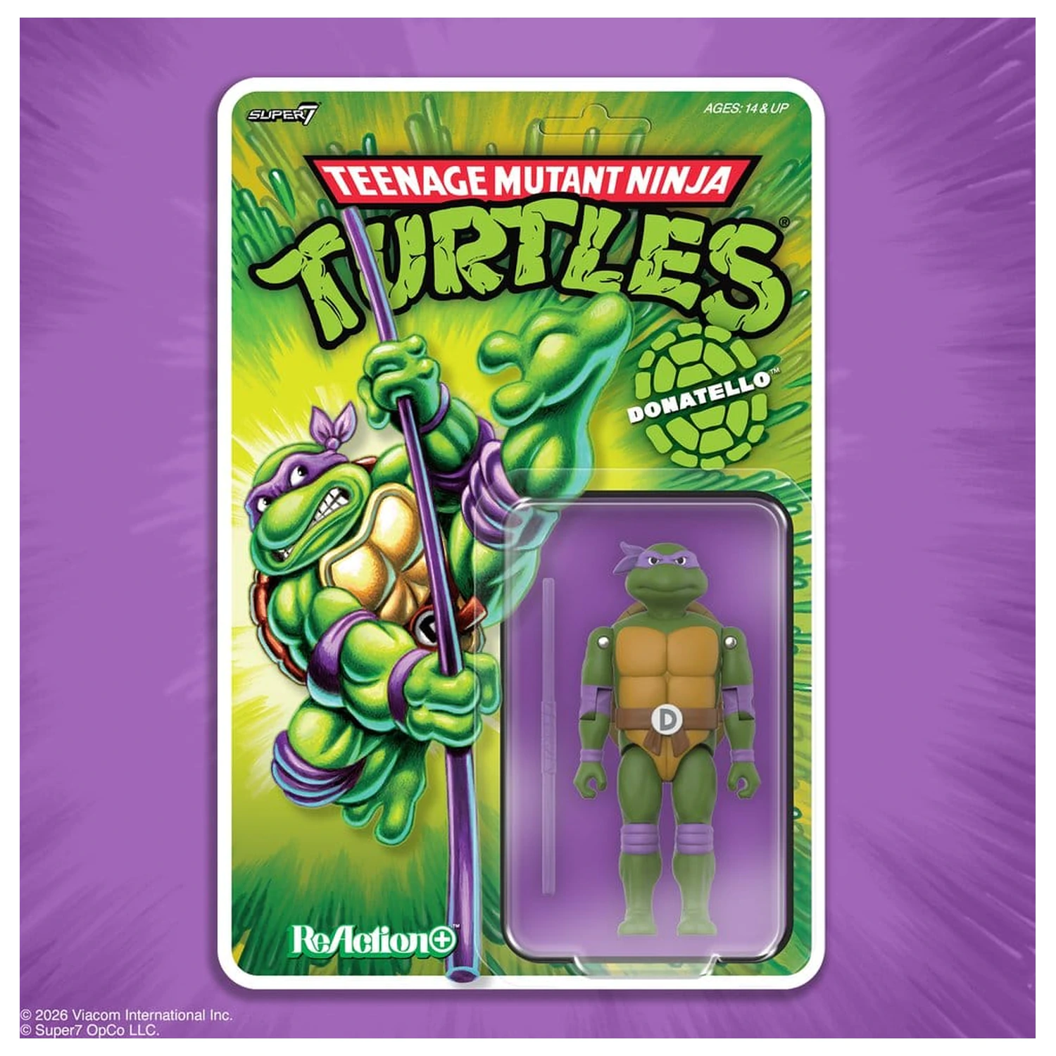 Teenage Mutant Ninja Turtles ReAction+ Figurina de actiune Val 01 Donatello poza produsului