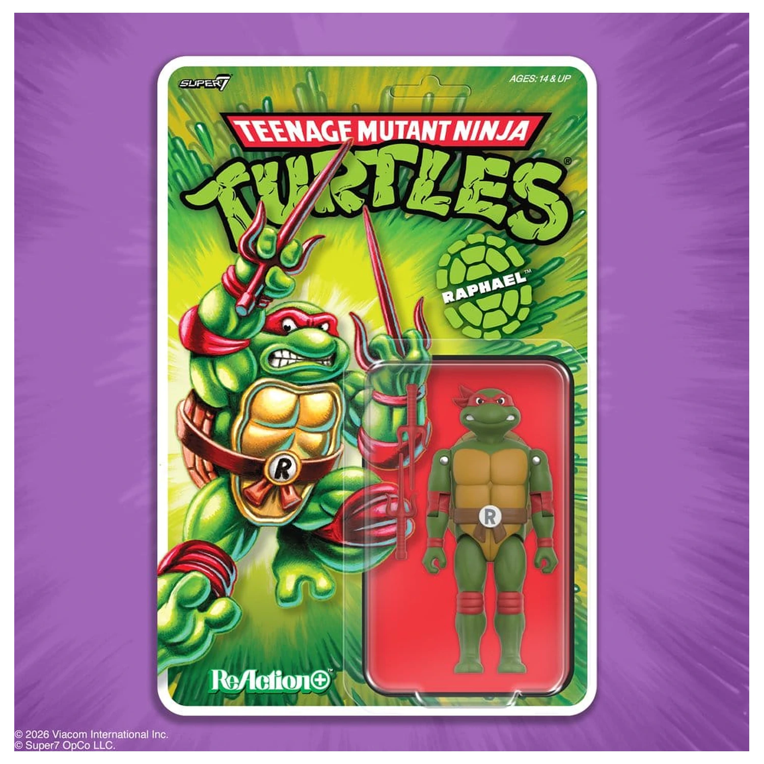 Teenage Mutant Ninja Turtles ReAction+ Figurina de actiune Valul 01 Raphael poza produsului