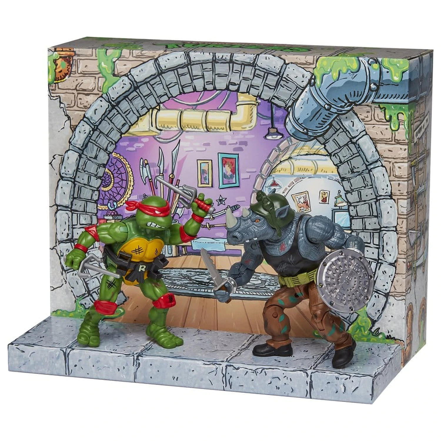 Teenage Mutant Ninja Turtles: Remastered Figurine de Actiune Raphael vs. Rocksteady poza produsului