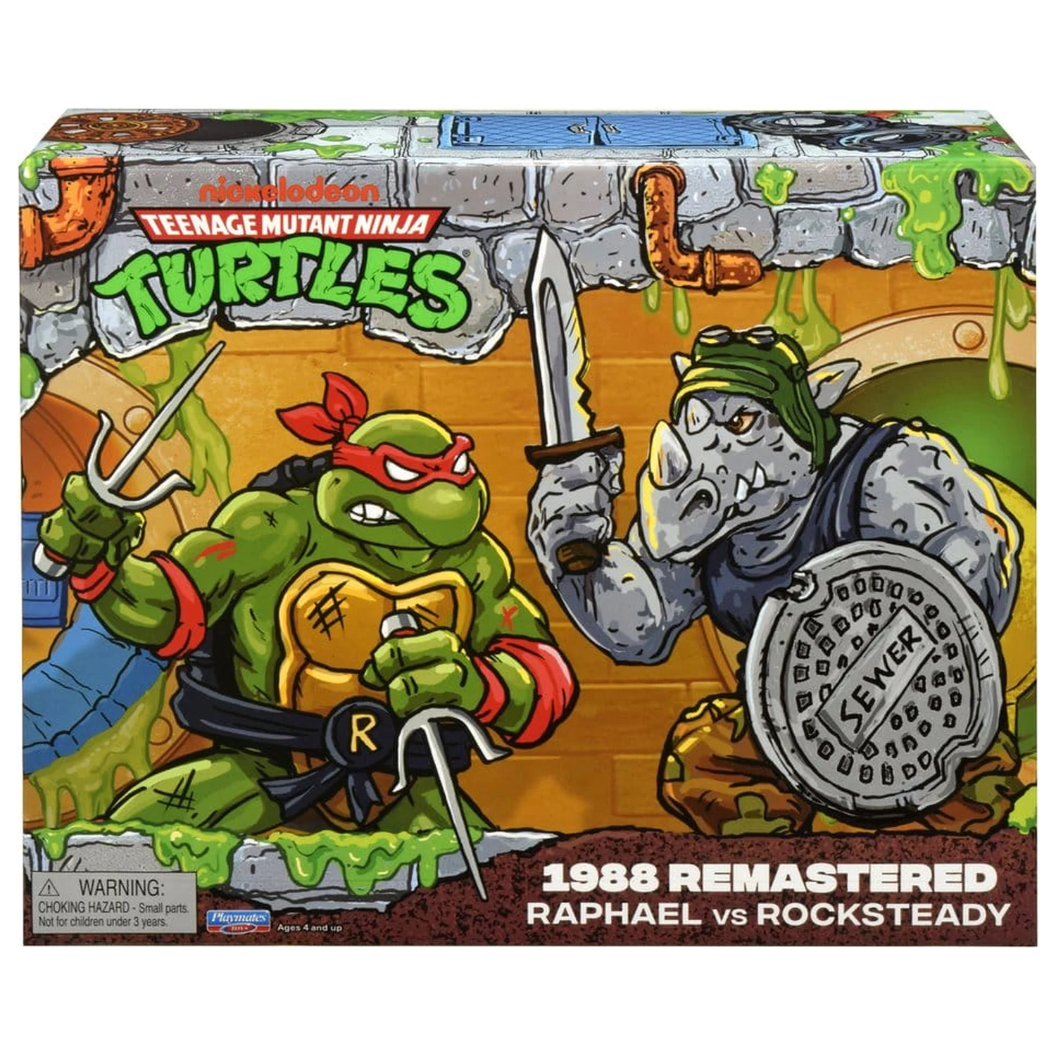 Teenage Mutant Ninja Turtles: Remastered Figurine de Actiune Raphael vs. Rocksteady poza produsului