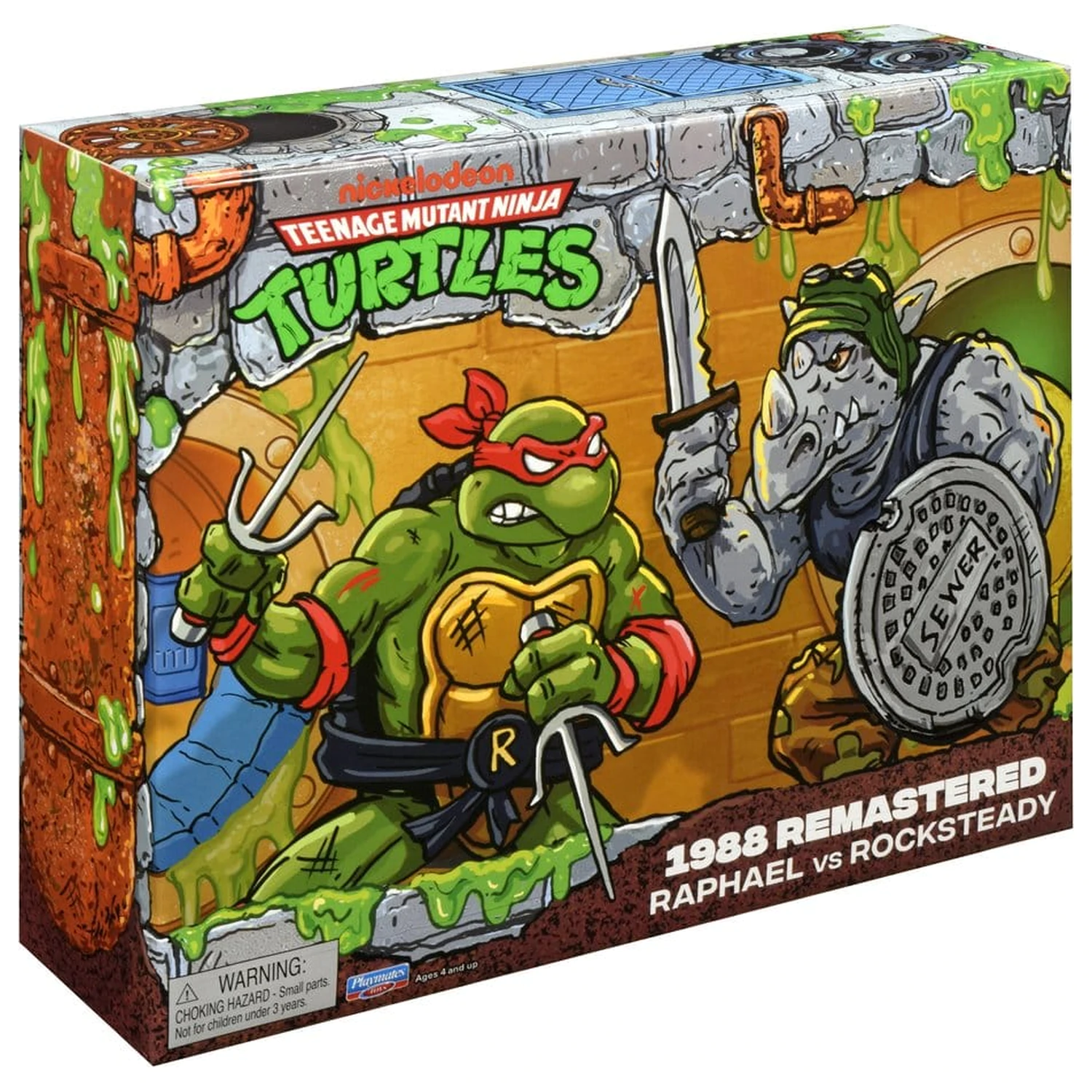 Teenage Mutant Ninja Turtles: Remastered Figurine de Actiune Raphael vs. Rocksteady poza produsului