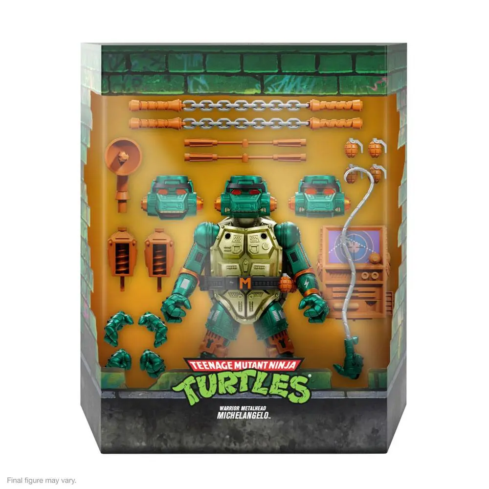 Teenage Mutant Ninja Turtles Ultimates Figurina de acțiune Războinic Metalhead Michelangelo 18 cm poza produsului