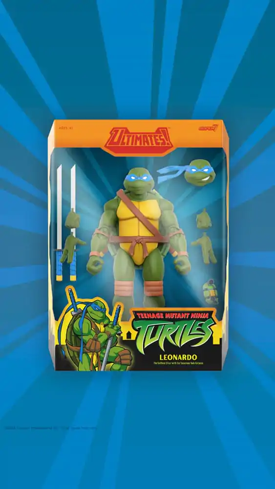 Figurină de acțiune Teenage Mutant Ninja Turtles Ultimates Seria 12 Leonardo 18 cm poza produsului