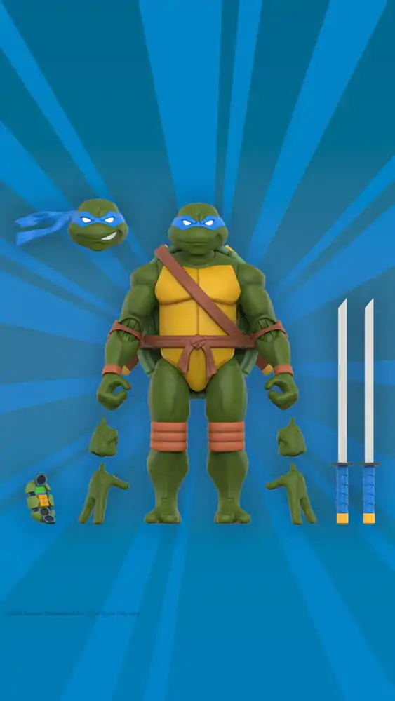 Figurină de acțiune Teenage Mutant Ninja Turtles Ultimates Seria 12 Leonardo 18 cm poza produsului