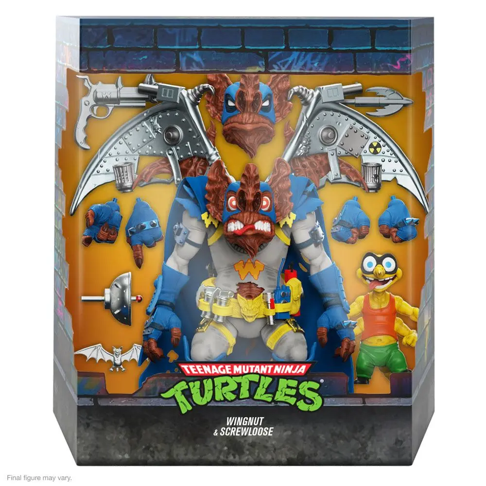 Figurină de acțiune Teenage Mutant Ninja Turtles Ultimates Wingnut & Screwloose 18 cm poza produsului