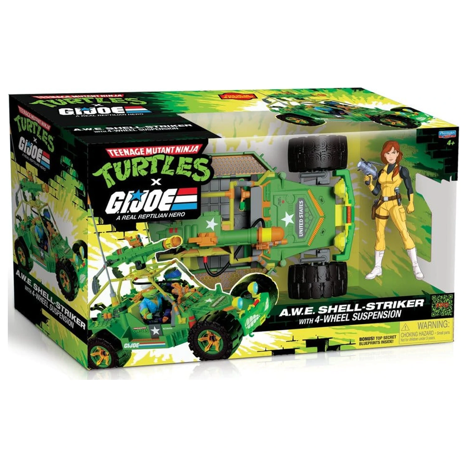 Teenage Mutant Ninja Turtles x G.I. Joe Crossover Classics Vehicul A.W.E. Shell-Striker cu Figurina poza produsului