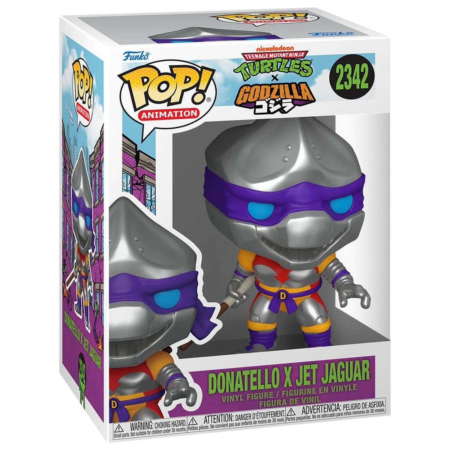 Teenage Mutant Ninja Turtles x Godzilla Funko POP! Animation figurina de vinil Donatello x Jet Jaguar 9 cm poza produsului