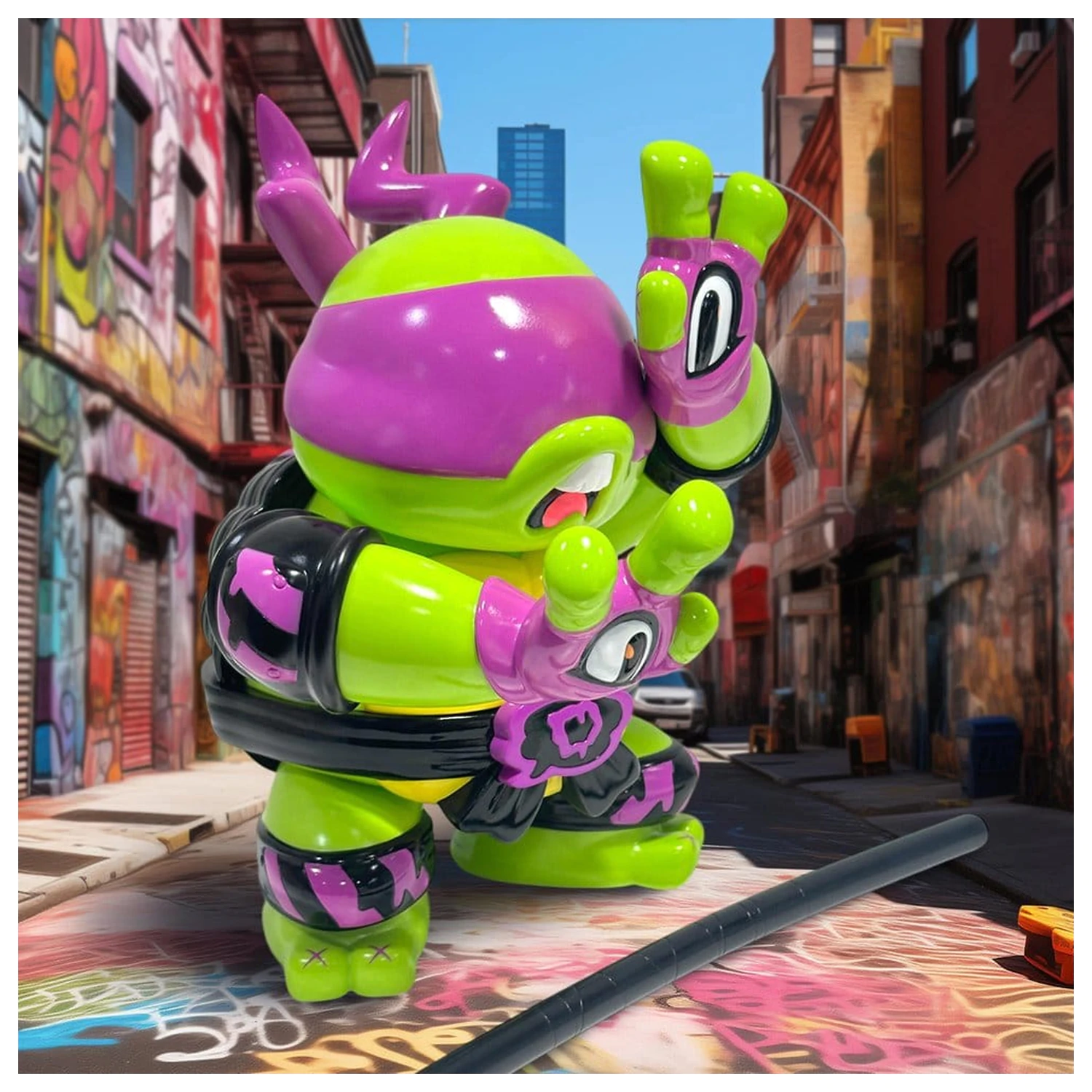 Teenage Mutant Ninja Turtles x Grape Brain Figurina din vinil Donatello 24 cm poza produsului