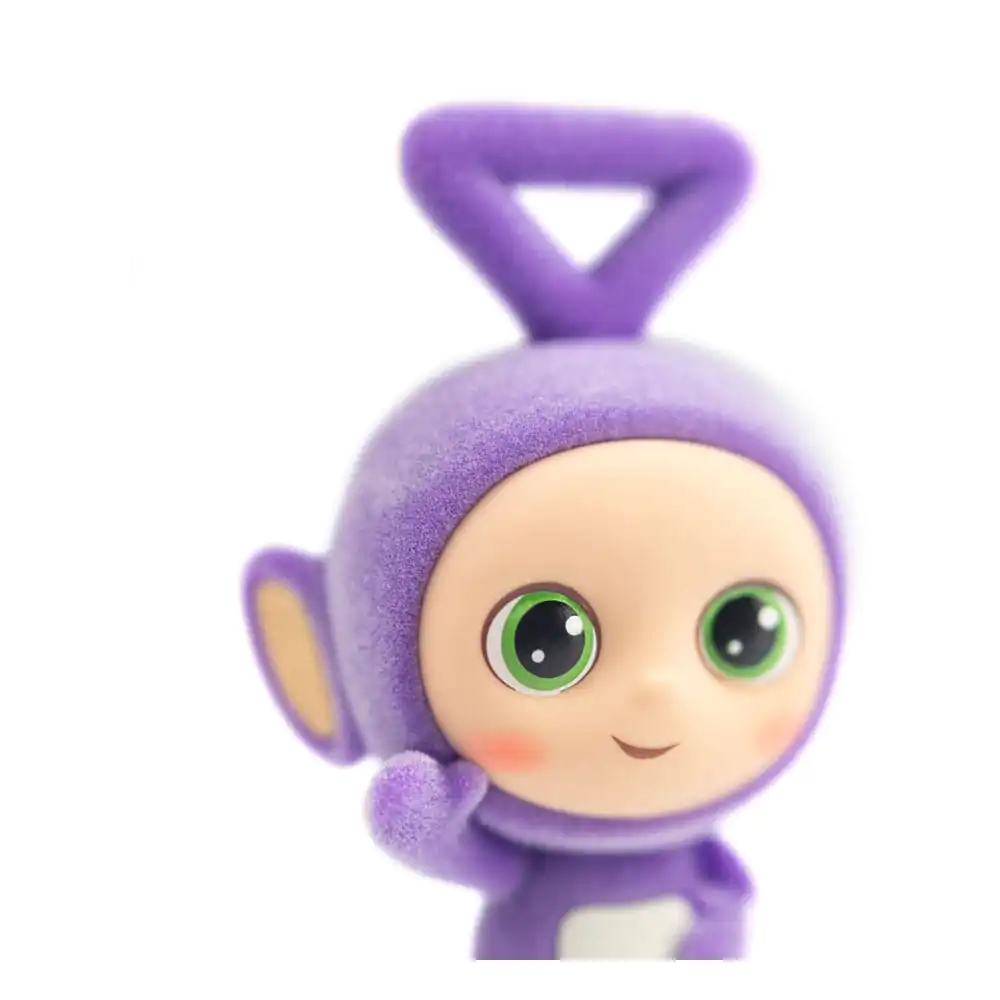 Teletubbies Cheebee figurină mini Tinky Winky Flocked 6 cm poza produsului