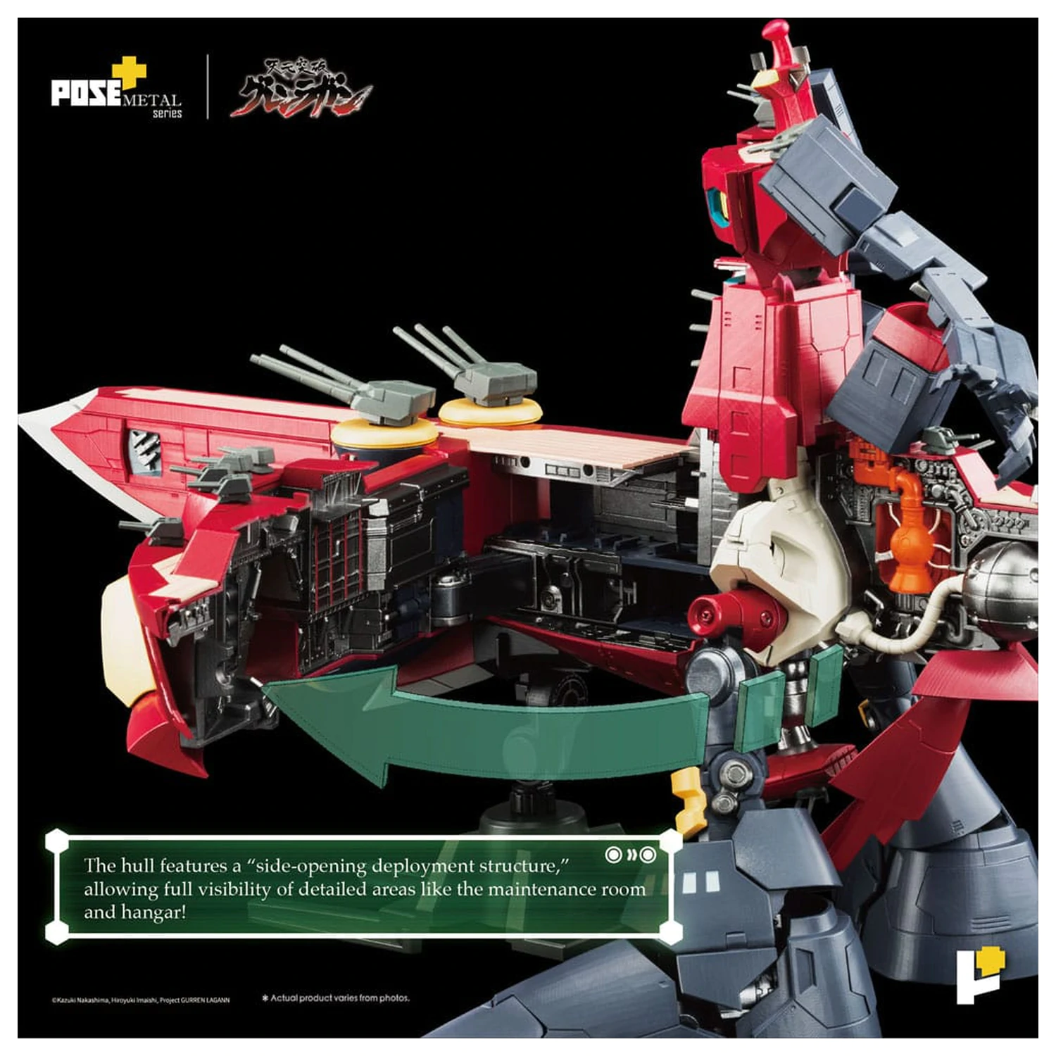 Tengen Toppa Gurren Lagann POSE+METAL seria Figura Dai-Gurren 33 cm poza produsului