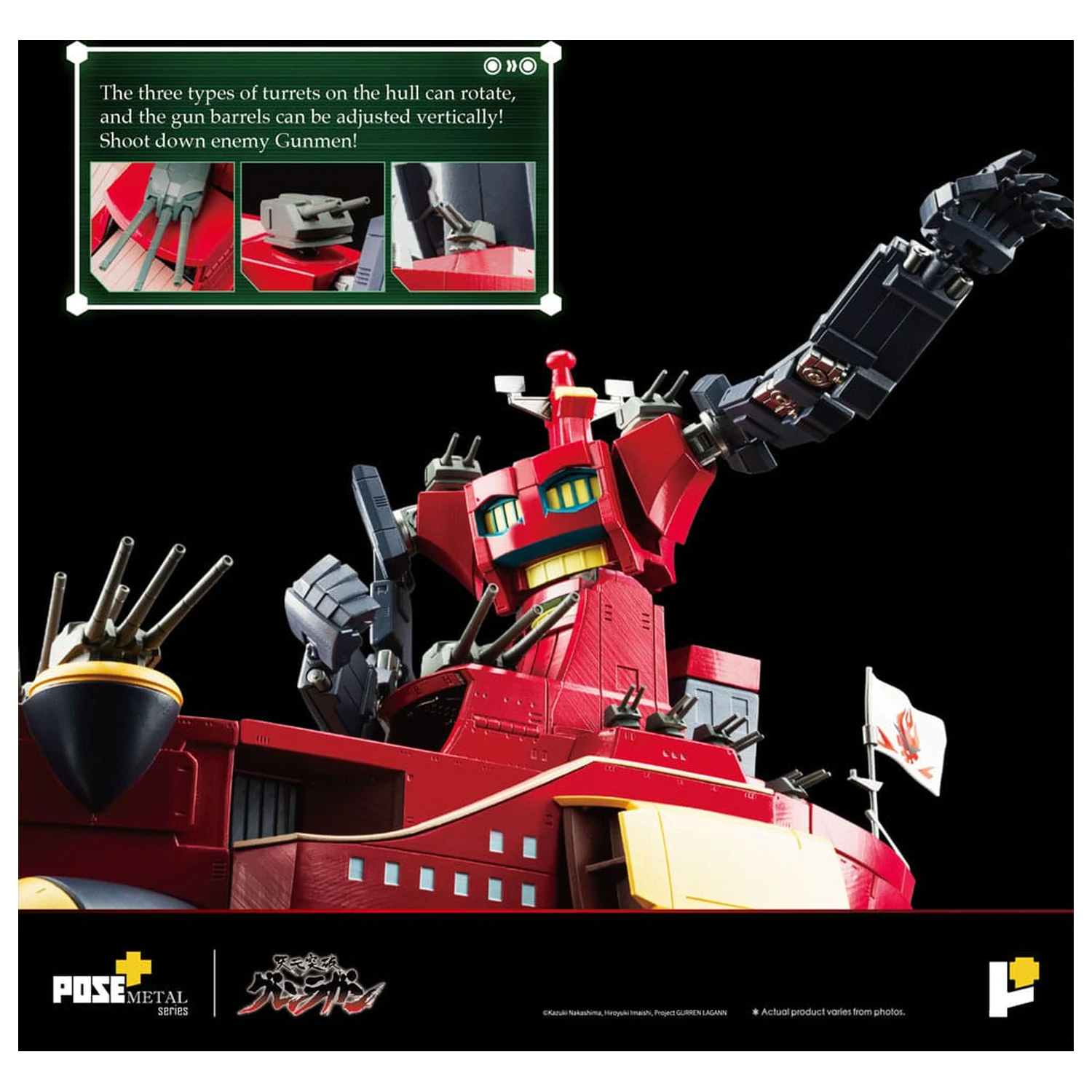 Tengen Toppa Gurren Lagann POSE+METAL seria Figura Dai-Gurren 33 cm poza produsului