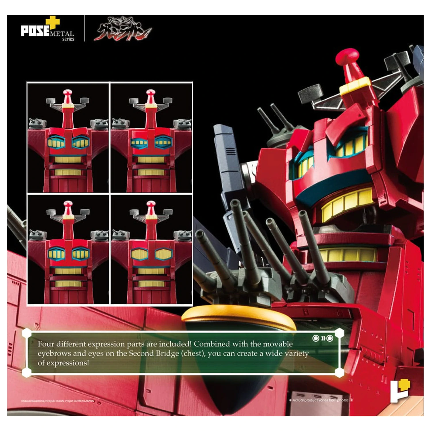 Tengen Toppa Gurren Lagann POSE+METAL seria Figura Dai-Gurren 33 cm poza produsului