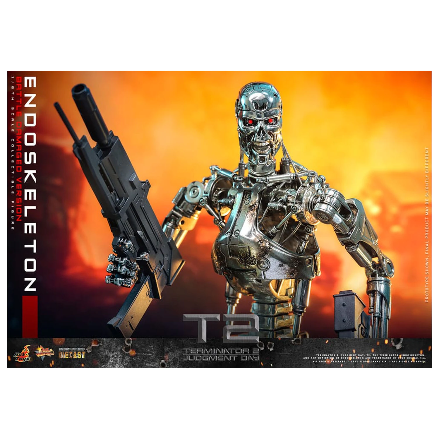 Terminator 2: Judgment Day Movie Masterpiece Figurina de actiune 1/6 Endoskeleton (Battle Damaged Version) 31 cm poza produsului