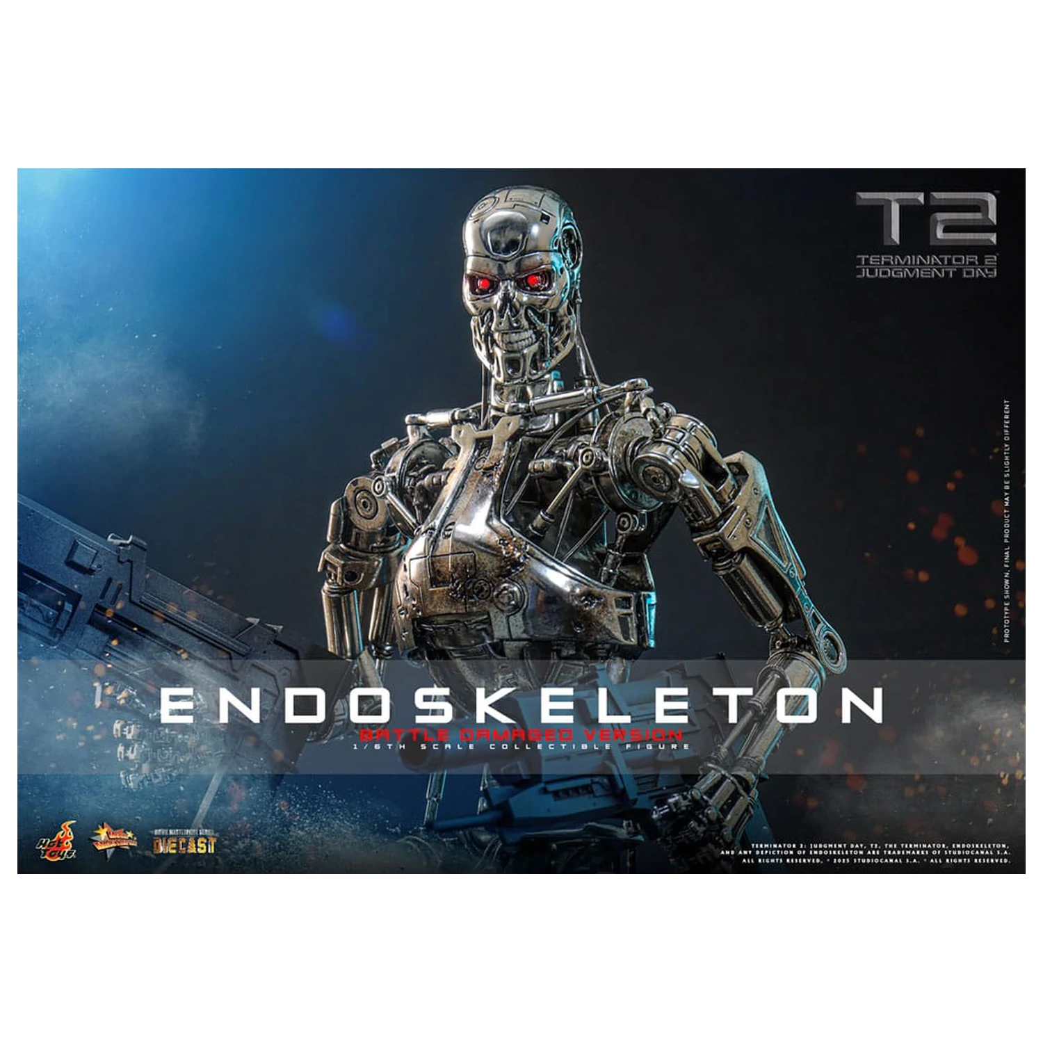 Terminator 2: Judgment Day Movie Masterpiece Figurina de actiune 1/6 Endoskeleton (Battle Damaged Version) 31 cm poza produsului