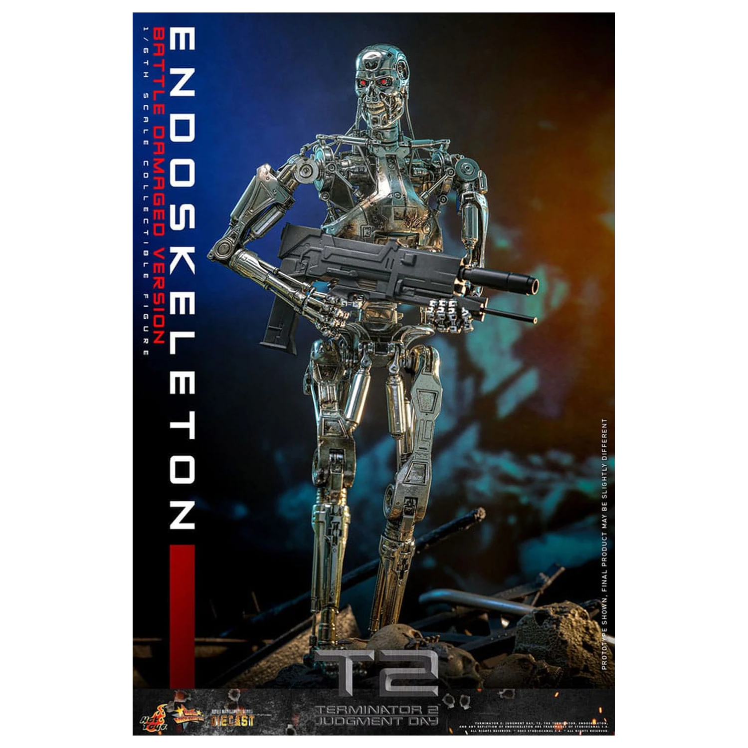 Terminator 2: Judgment Day Movie Masterpiece Figurina de actiune 1/6 Endoskeleton (Battle Damaged Version) 31 cm poza produsului